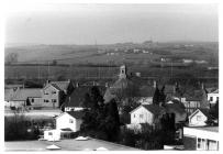 View over Cowbridge town centre 1990s 