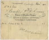 37 High St, Cowbridge, 1900 invoice 