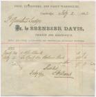 43 High St, Cowbridge, 1882 invoice  