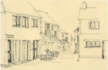Coopers Lane, Cowbridge, sketch  