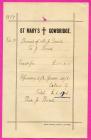 St Marys church, Cowbridge burial invoice 1917 