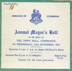 Cowbridge mayor's ball ticket 1962 