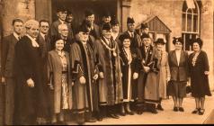 Civic group, Town Hall, Cowbridge 1940s  