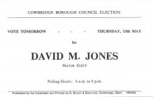 David Jones, Cowbridge mayor 1971 