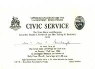 Civic service, Cowbridge 1987 