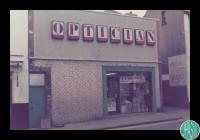 Photograph of opticians, Merthyr Tydfil, May 1978