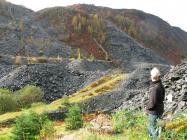 Julia Gunn at Aberllefenni slate quarry 2009