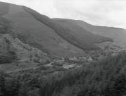 View from the waste tips of Abercorris Quarry