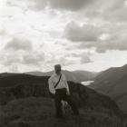 Man and his dog above Tal-y-llyn Pass