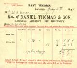 Aberthaw lime merchant, 1895 invoice  