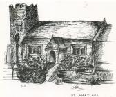 St Mary Hill church, near Cowbridge - sketch  