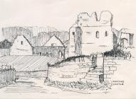 Ogmore castle, nr Cowbridge - sketch  