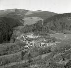 Ceinws/ Esgairgeiliog from the mountain above...