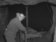 Workers at Aberllefenni quarry, last week of...