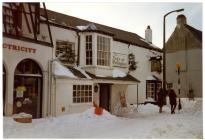 Cowbridge High Street in snow ca 1995 