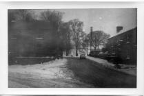 Westgate, Cowbridge, in snow late 1950s 