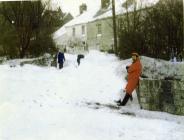Llanblethian House, nr Cowbridge, in snow 1970s 