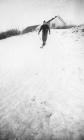 Skiing in snow, Cowbridge 1960s 