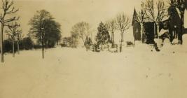 Broadway, Cowbridge, in snow April 1922 