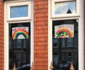 Rainbows in Windows by Elsie, April 2020