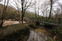 Abercynon, storm Denis damage 