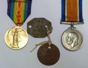 RAMC 81785 Wm Foulke (Ffowc) Evans WW1 medals ...