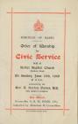 Borough Of Barry Civic Service Order of Worship