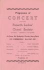 Programme of Concert given by the Penarth...