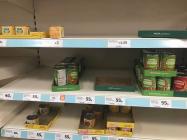 Empty Shop Shelves, Tinned Food Aisle,...