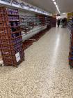 Empty Shop Shelves, Tesco Bridgend, 2020