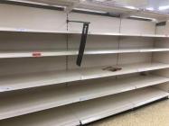 Empty Shop Shelves, Egg Aisle, Sainsbury’s...
