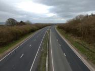 A55, Brynford, Holywell during Lockdown, 2020