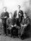 Harry White with friends, Southend, 1904,  