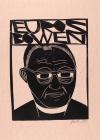 Linocut print of Euros Bowen by Paul Peter Piech
