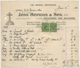 11 High St, Cowbridge, invoice 1912