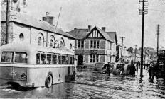 Flooding, Cowbridge High Street 1947