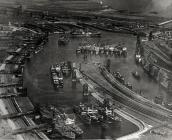 Aerial view of Barry docks