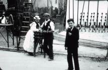 Coconut shy game, Usk Fair, 1902