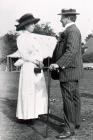 Llangibby House party, well dressed couple, 1902