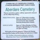 Aberdare Cemetery Aberdare, Glamorgan