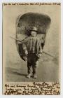 Postcard of a Carmarthen fisherman with coracle...