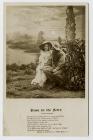 Postcard of young couple "Down by the...