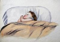 Sleeping Child, Aug, 1820 by Annie Cummings