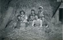 Land Army women making hay