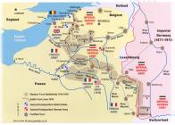 Map showing overview of WW1 Army placements 