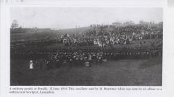 Photograph of military parade at Penally...