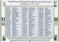 Penally Roll of Honour Pembrokeshire