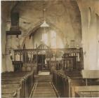 Copy of a photograph of the nave in Penally...