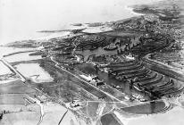 Aerial views of Barry, The Docks from above...