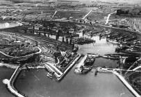 Aerial views of Barry Docks